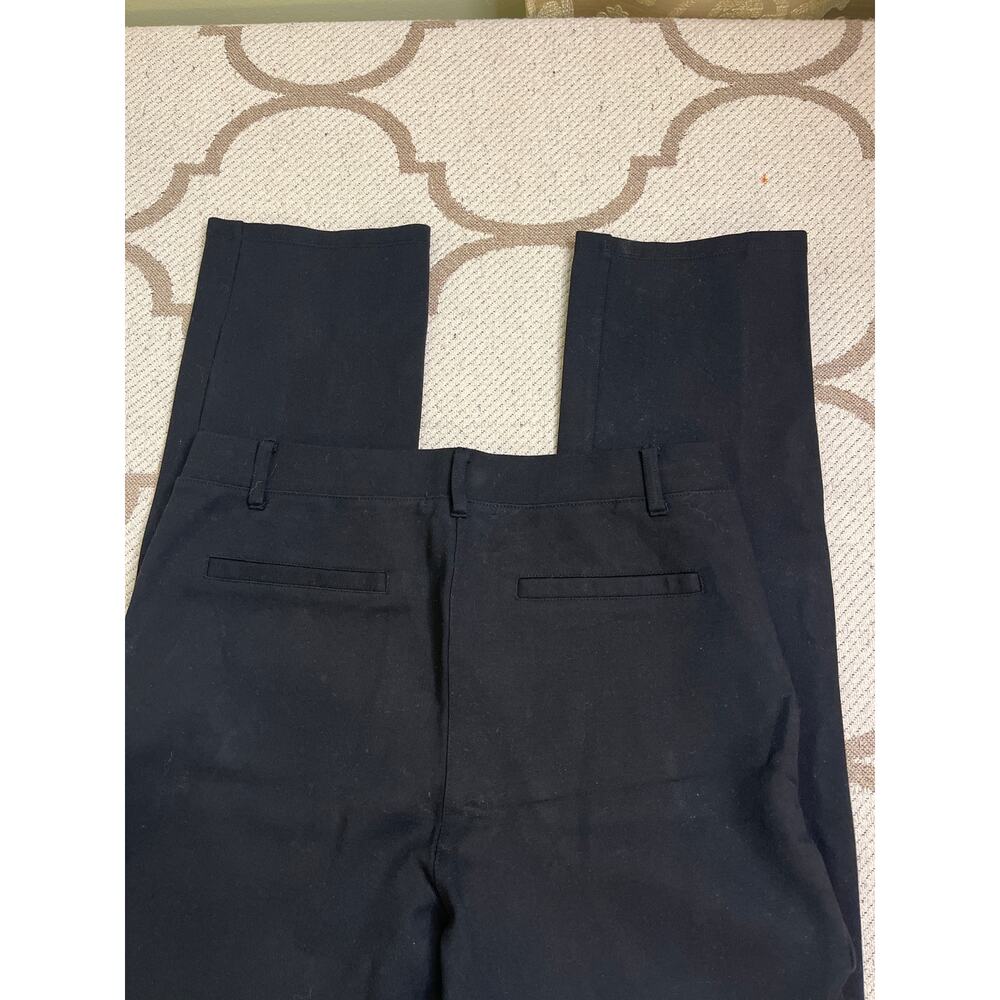 Quince Black ultra stretch ponte straight leg pants, size medium petite - Picture 3 of 15